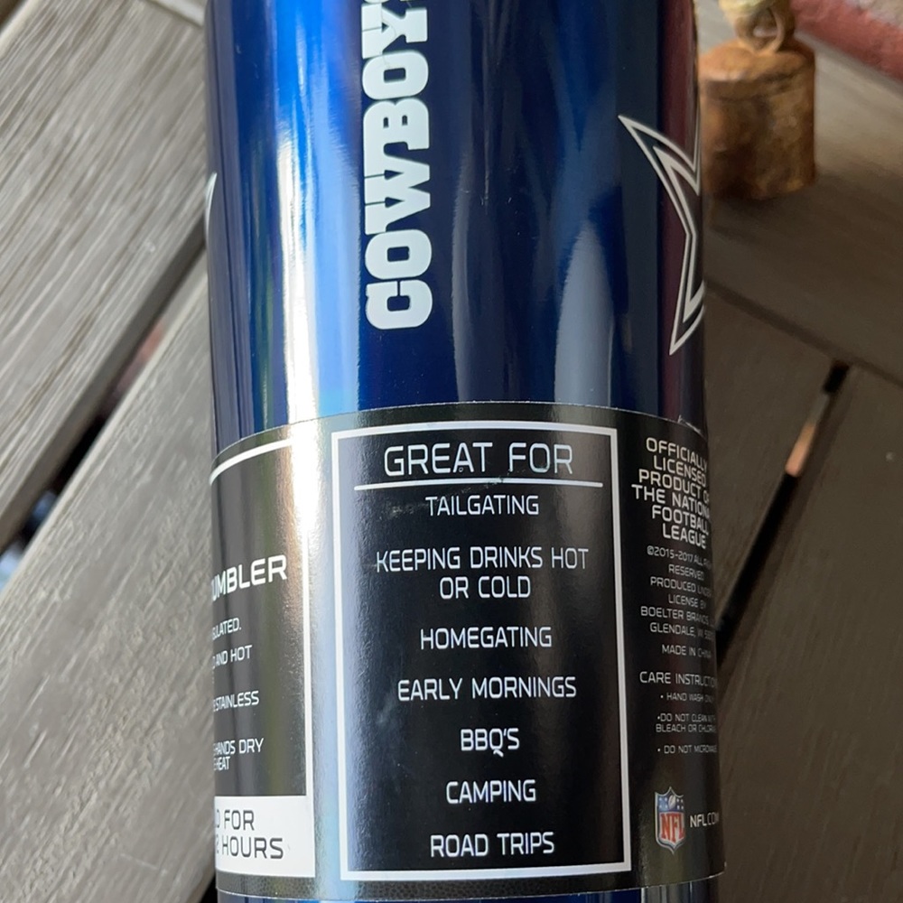 Dallas Cowboys Steel 20 oz Tumbler NFL licensed - Picture 3 of 6